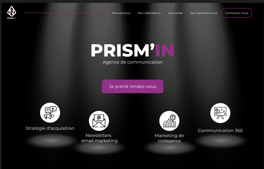 Site Web de l'agence Prism'in